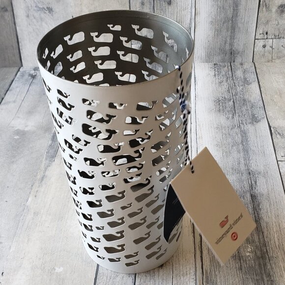 NWT - Vineyard Vines Whale Metal Cutout Lantern 9" x 4.5" - Picture 1 of 5